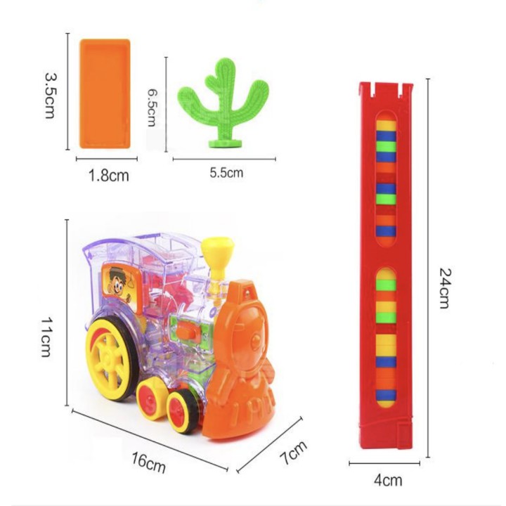 Xe lửa chạy bằng điện xếp domino thông minh cho bé
