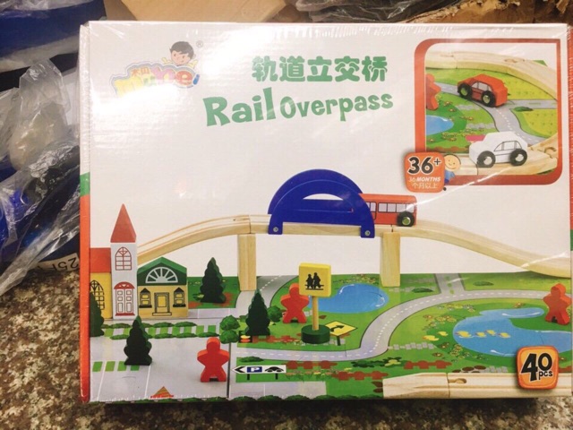 Bộ đồ chơi gỗ cầu vượt 42 chi tiết