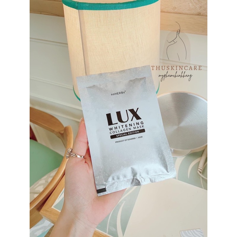 ( CHÍNH HÃNG ) Ủ trắng LUX soherbs tinh chất yến 1 GÓI LẺ