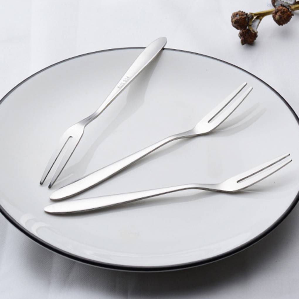 Nĩa Ăn Trái Cây / Salad Bằng Thép Không Gỉ Tích Hợp Nĩa Tiện Dụng Cho Nhà Bếp Gia Đình Mã01