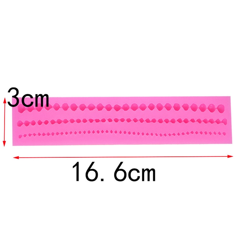 Khuôn Silicone Làm Bánh Hình Chuỗi Hạt Ngọc Trai 3 Kích Cỡ