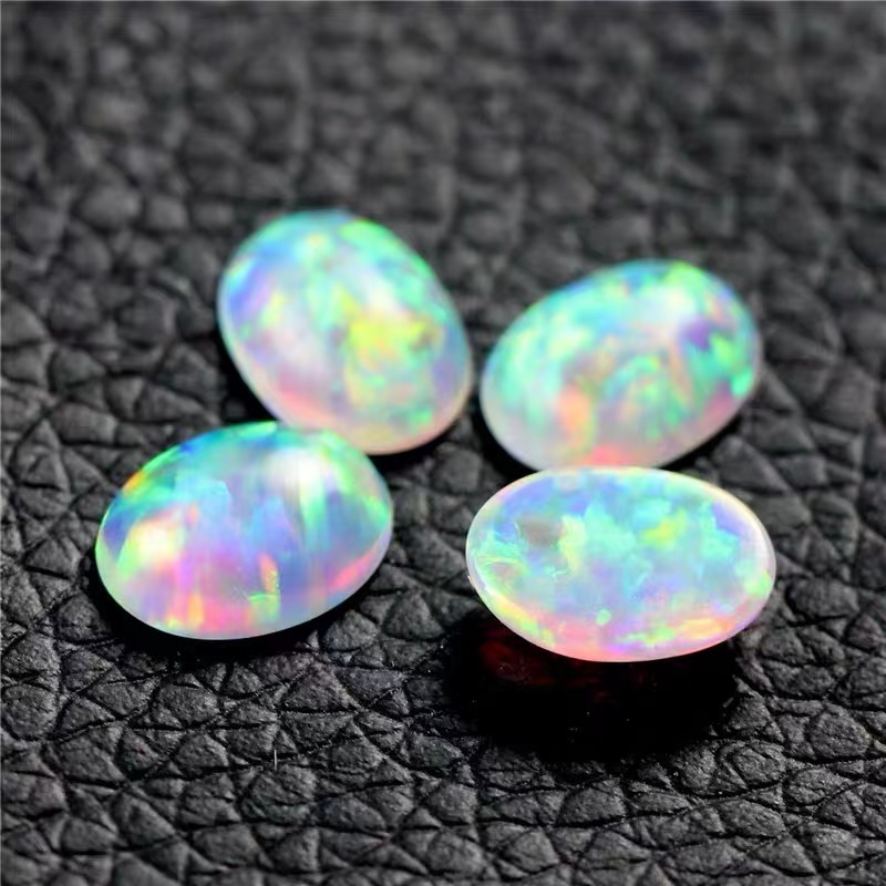 Bộ Trang Sức Vòng cổ Nhẫn Mặt Đá Opal Tự Nhiên