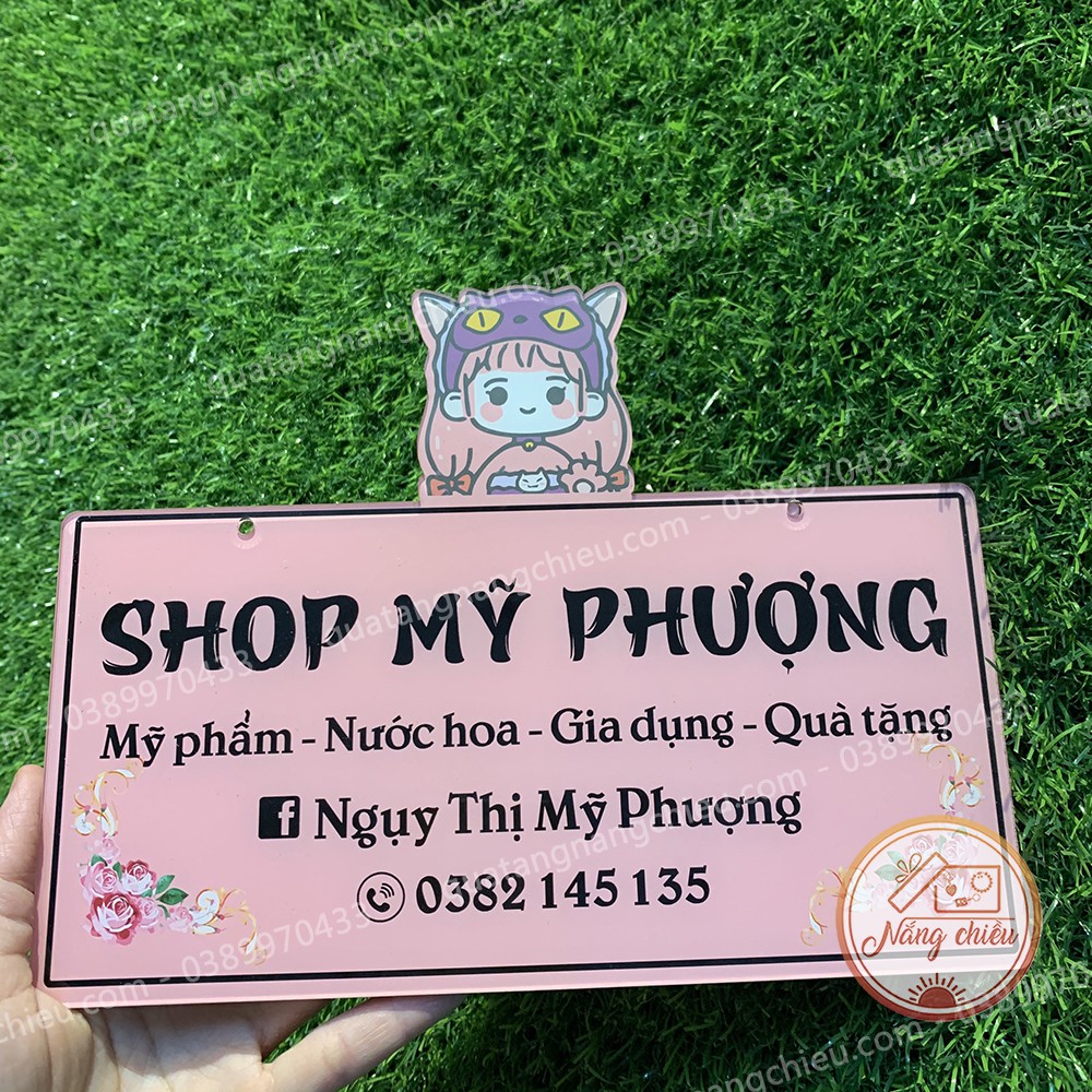 Bảng hiệu shop giá rẻ_ Bảng treo cửa hàng , cửa tiệm, treo shop_ Free thiết kế