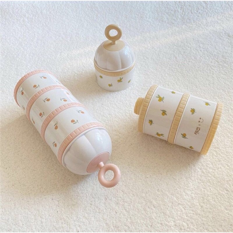 Hộp chia sữa ba ngăn Dottodot&amp;TGM đựng sữa đồ khô thức ăn dặm chống ẩm tiện dụng cho bé- Haobaby2018