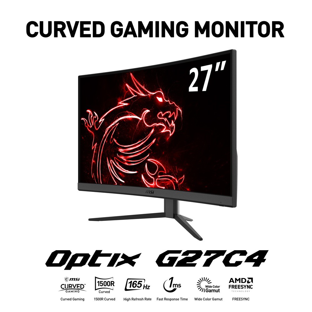 Màn hình cong Gaming MSI Optix G27C4 27" 1ms VA 165Hz chuyên game