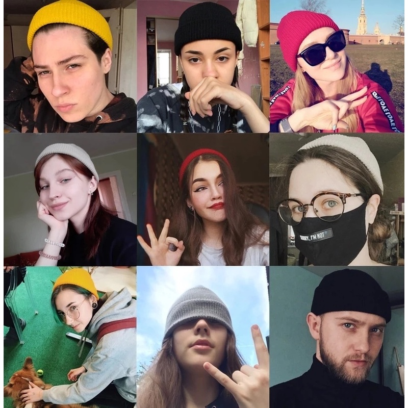 Mũ beanie trùm đầu phong cách hip hop thời trang cho nam và nữ
