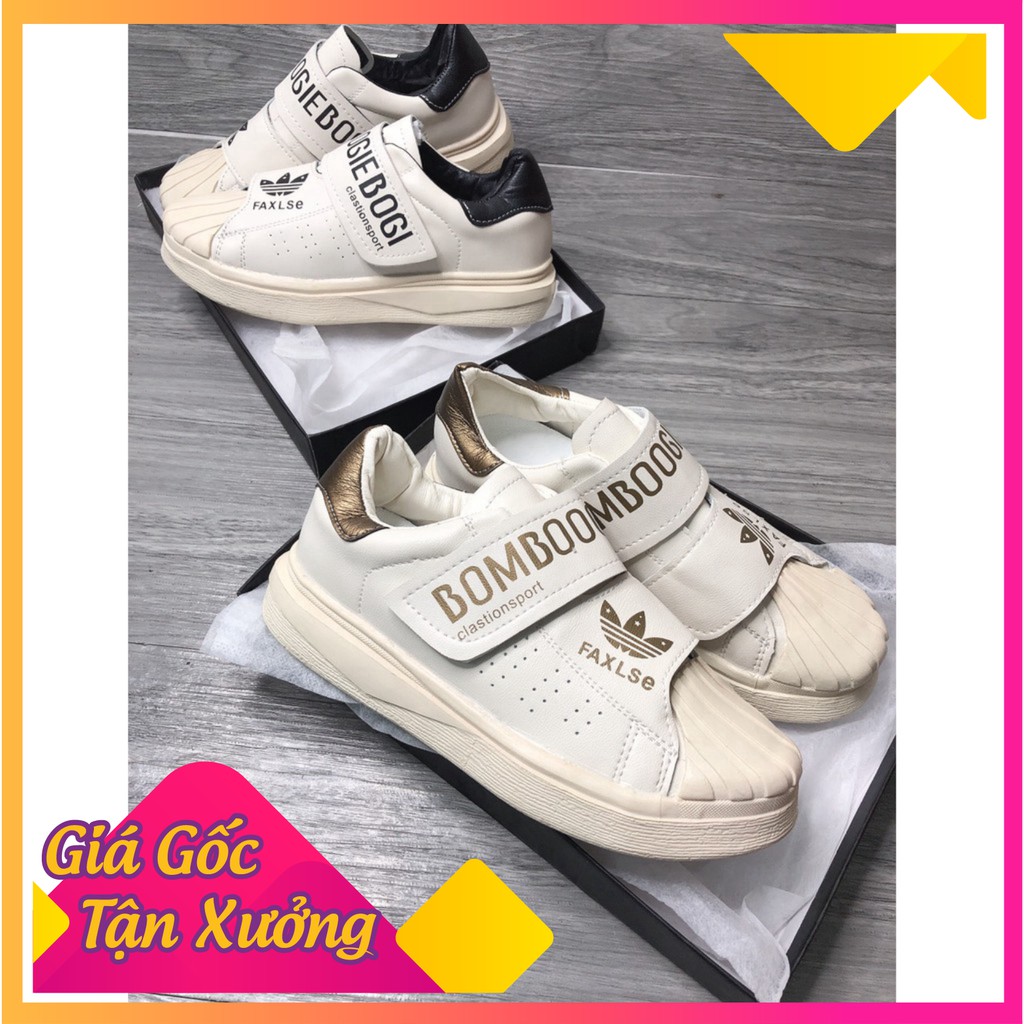 Xả Giày thể thao nữ độn đế cao cấp quai dán bom bo siêu đẹp-FREESHIP