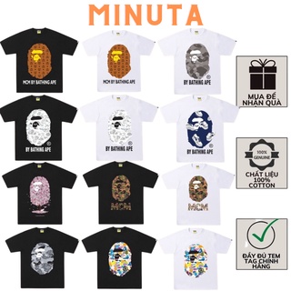 Áo bape MINUTA áo phông bape áo thun cotton form rộng nam nữ AN64