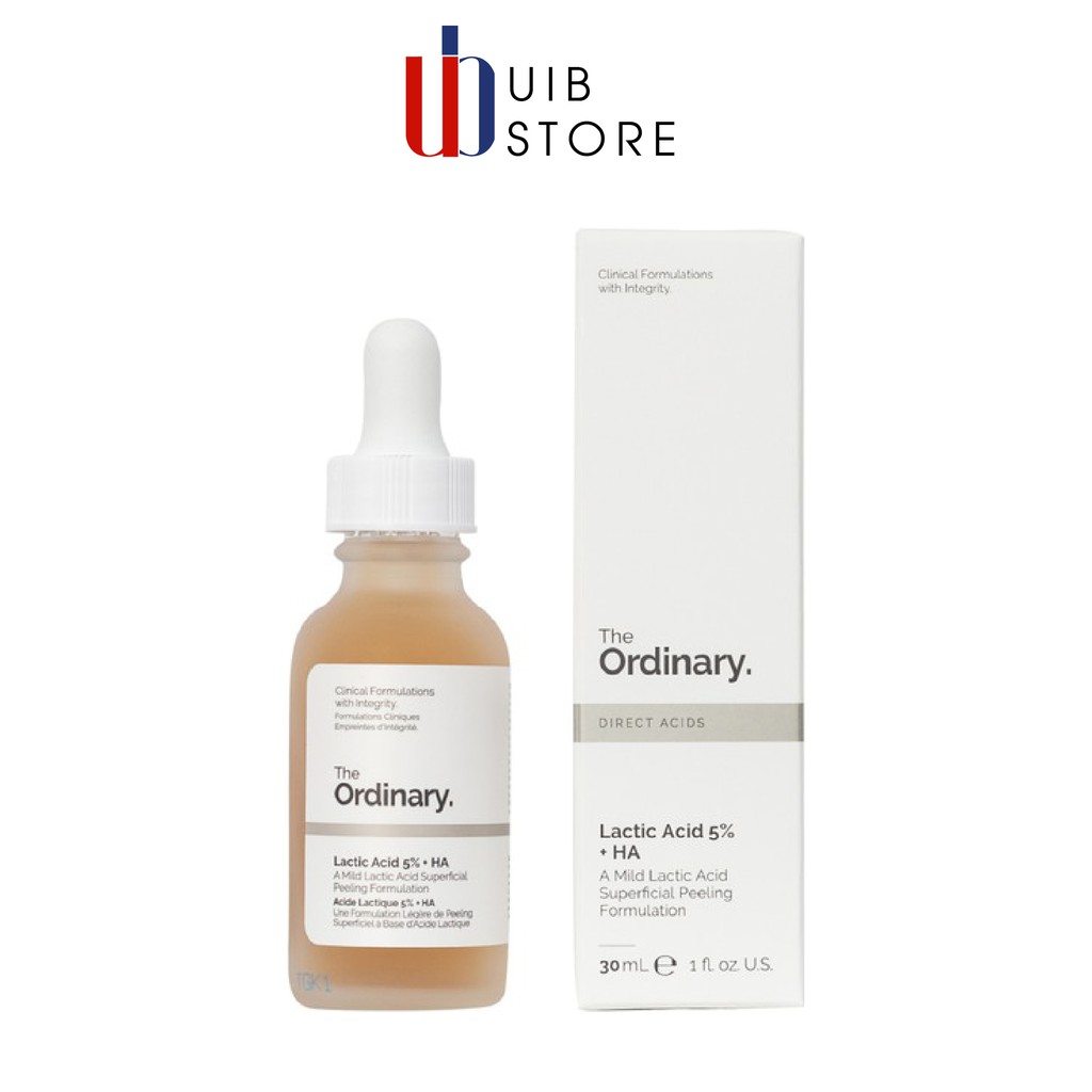 (Hàng Auth,có bill) Serum AHA tẩy da chết The Ordinary Lactic Acid 5% + HA 30ml