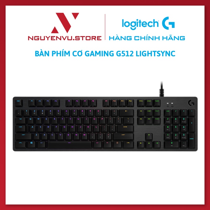 Bàn phím máy tính Logitech G512 Lightsync RGB Mechanical Gaming - Hàng Chính Hãng