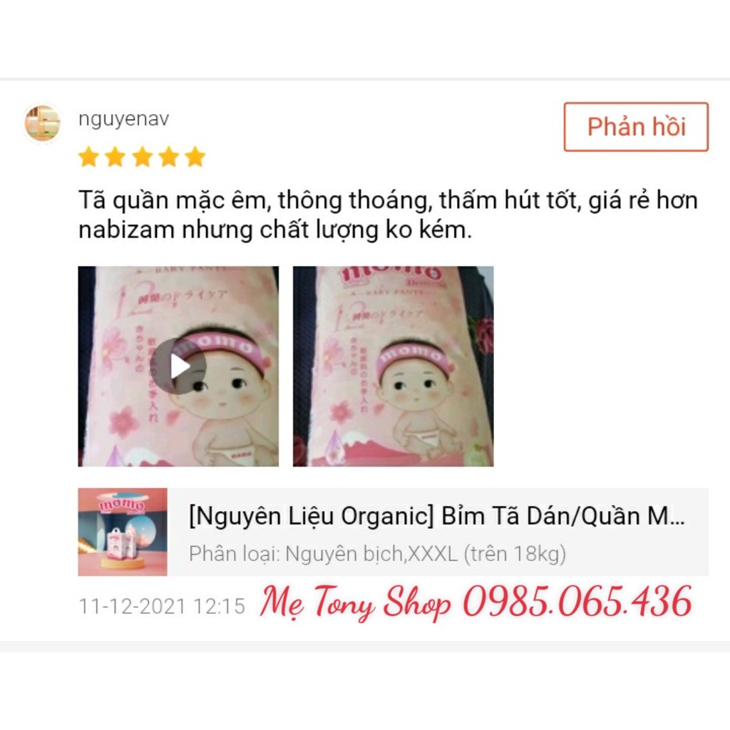 [Tinh Chất Hoa Anh Đào] Combo 2 Bịch Bỉm Tã Dán/Quần MOMO DIAMOND Cao Cấp S128,M124,L108,XL100,XXL96,XXXL92