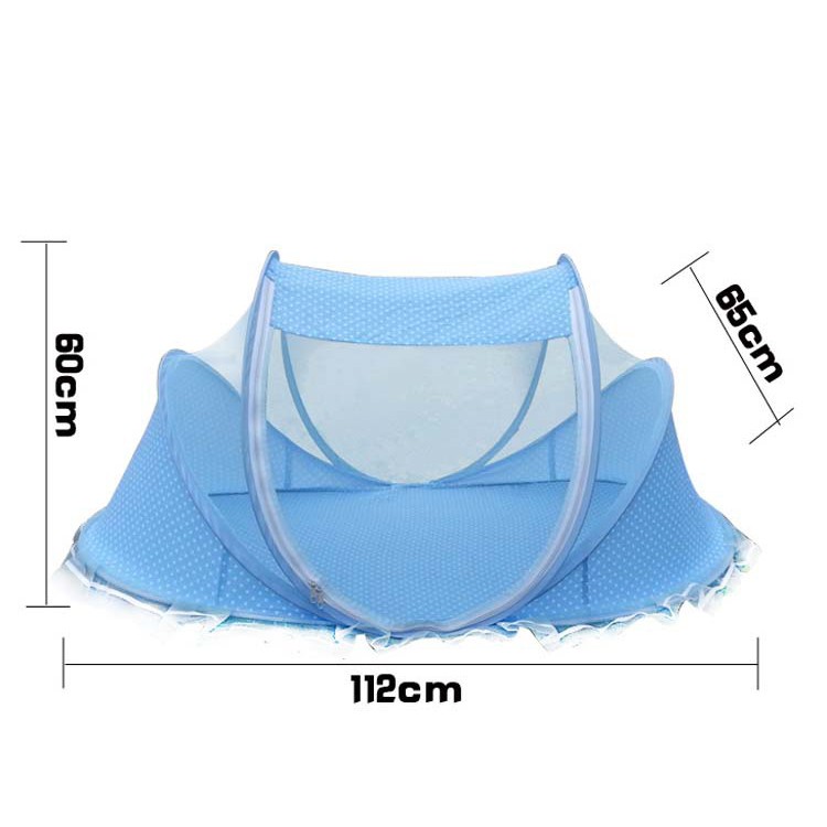 Màn Chụp Màn Ngủ Gấp Gọn Cho Bé, Chăm sóc giấc ngủ cho bé - Màn/ mùng ngủ cho trẻ em cao cấp phát nhạc (Kèm đệm và gối)