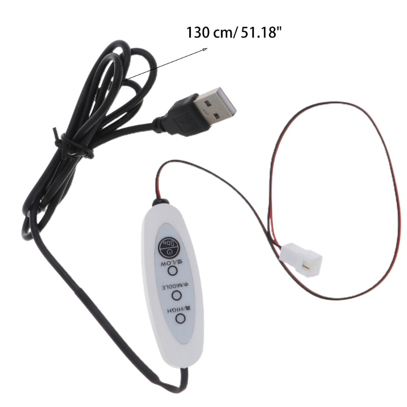 Dây Cáp Quạt Tản Nhiệt Mở Rộng 130cm 5V Sang XH2.54 3 Tốc Độ