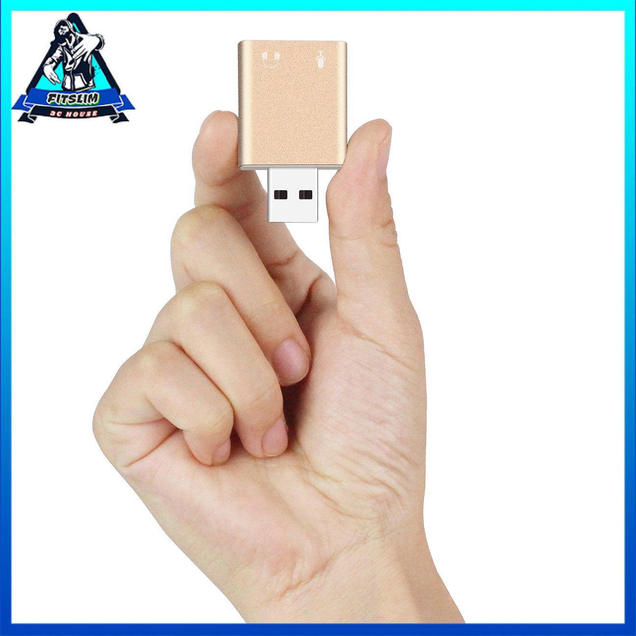 Card âm thanh bên ngoài USB sang tai nghe Tai nghe giắc cắm micrô Bộ chuyển đổi USB