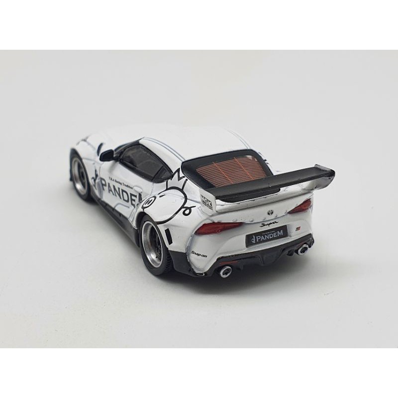 Xe Mô Hình Pandem Toyota GR Supra V1.0 White LHD 1:64 Mini GT (Trắng)