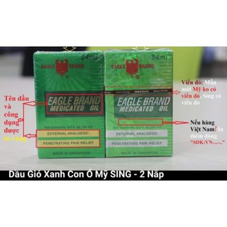 Dầu Gió Xanh 2 Nắp 24ml Xuất Khẩu Mỹ