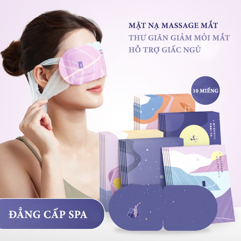 Mặt nạ massage mắt, mặt mạ chườm nóng giảm mỏi mắt, thư giãn hỗ trợ giấc ngủ chuẩn Spa, công nghệ làm nóng tiên tiến