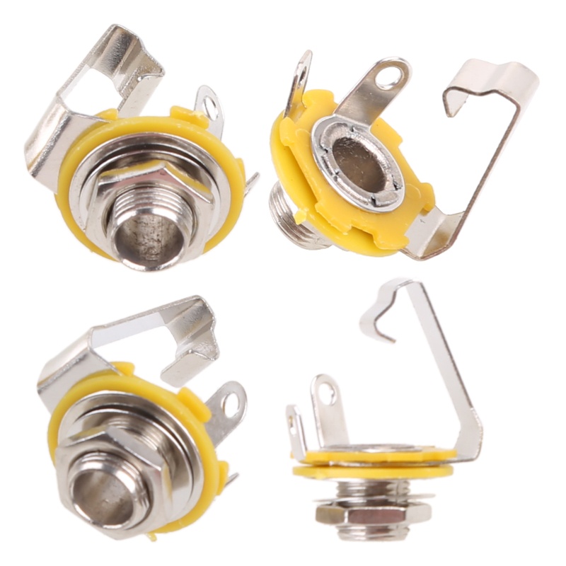 Set 10 Giắc Cắm Đầu Vào 6.35mm 1 / 4 &quot;Cho Đàn Guitar Điện