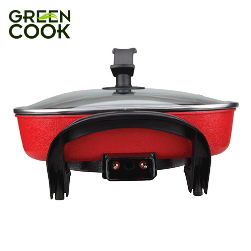 Lẩu, nướng điện nguyên khối chống dính 5L (30cm) Green Cook GCEH30 chuẩn Hàn Quốc - Hàng chính hãng