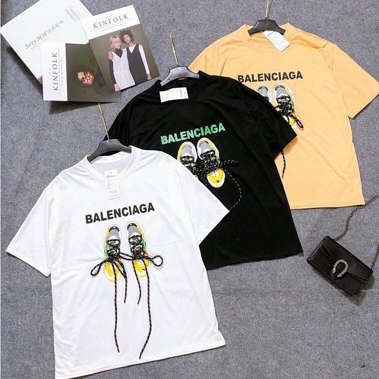 Áo phông, áo thun hình đôi giày buộc dây thật chất đẹp