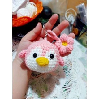 Móc khóa chim cánh cụt bằng len