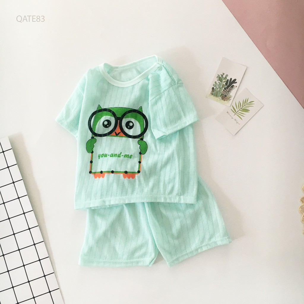 Bộ quần áo cho bé chất Cotton hình xinh xắn QATE83_ Namkidshop