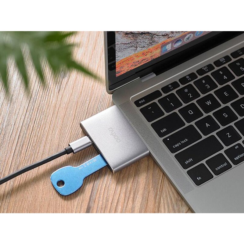 [Mã INCU300 giảm 10% đơn 499K] Bộ chia (Hub) Cáp chuyển USB Type-C Rapoo XD20M