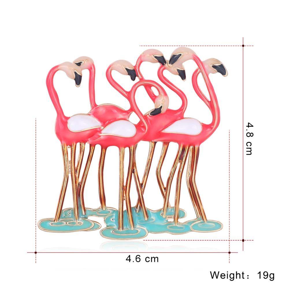 MOCHO Trâm Cài Áo Hình Chim Hồng Hạc Bằng Hợp Kim Tráng Men Thanh Lịch Thời Trang