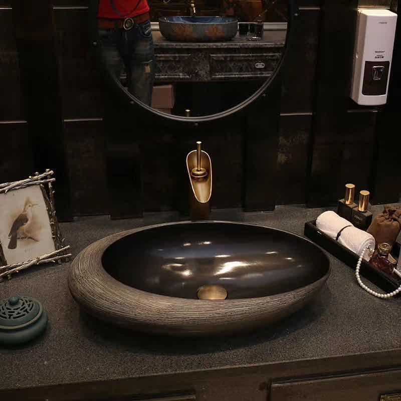 Chậu sứ mỹ thuật - Lavabo Để Bàn Mỹ nghệ [BH chính hãng 10 năm]