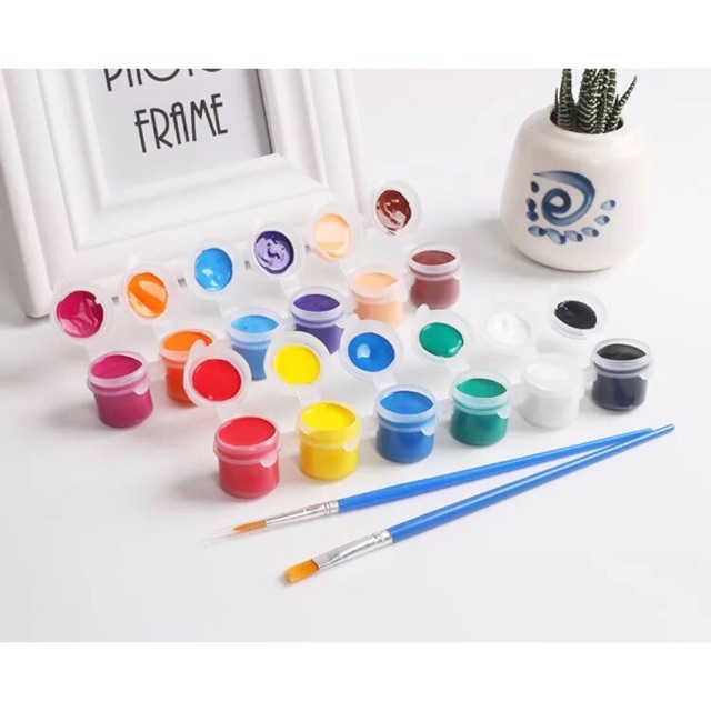 Màu Acrylic set 12 màu và 2 cọ