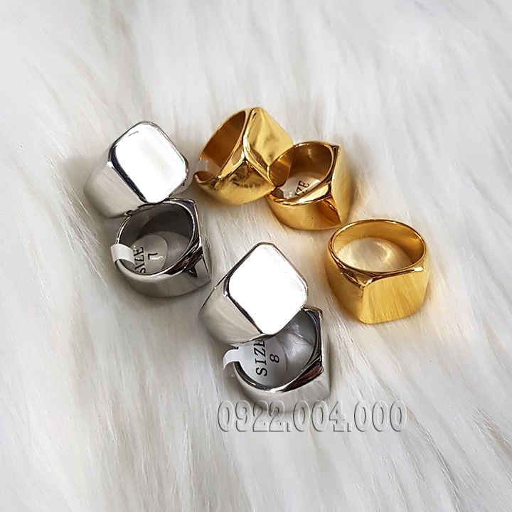 Nhẫn nam đúc nguyên khối mặt trơn NZ905.