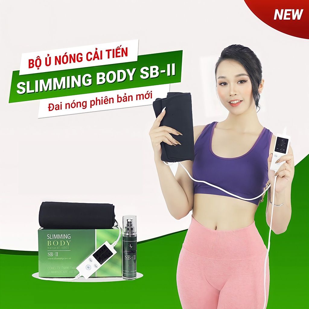 Bộ ủ nóng tan mỡ Slimming Body Sb-2 với đai điện cải tiến full bộ kèm tinh dầu đánh bay mỡ thừa, bụng, đùi