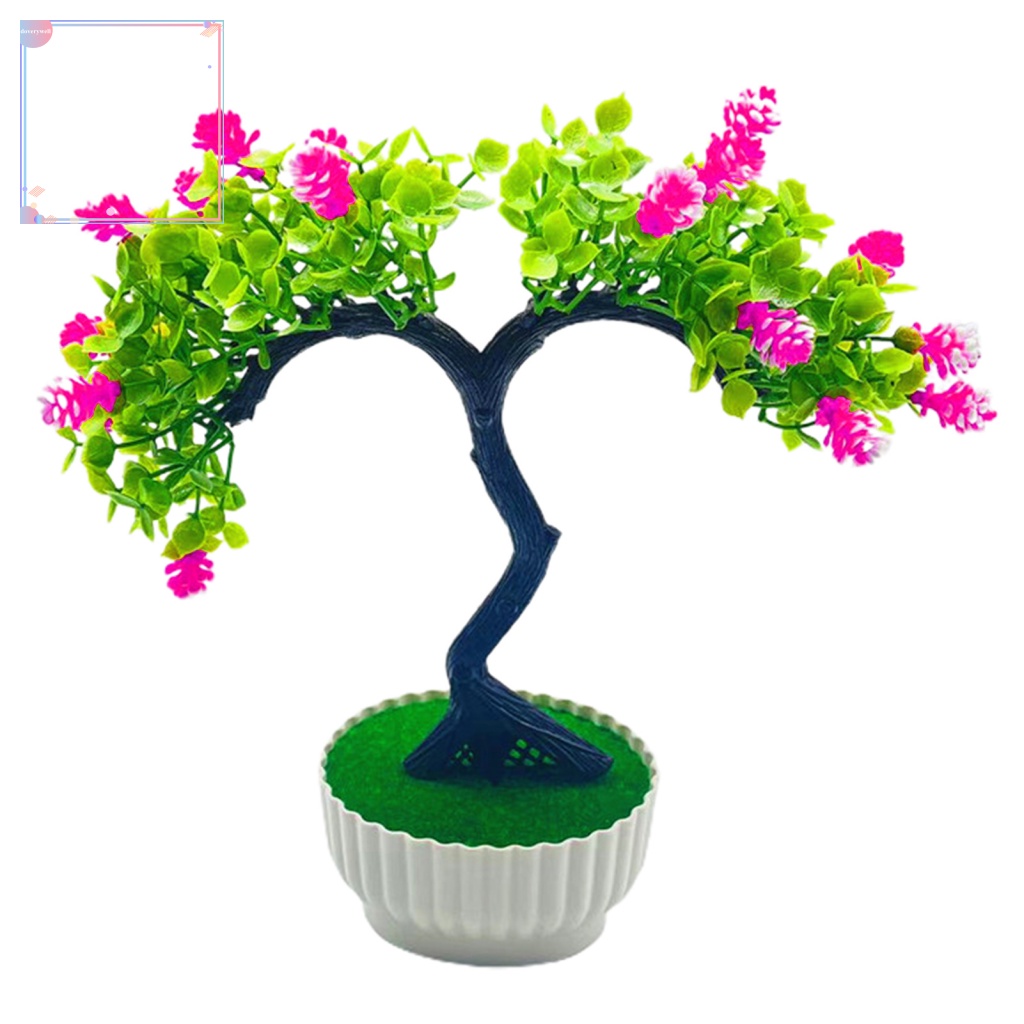 Chậu Cây Bonsai Giả Trang Trí Bàn Làm Việc