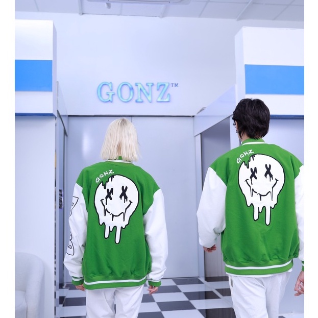 [3] Áo Khoác Form Rộng Nỉ Tăm Jacket Varsity FunFace Gonz K4