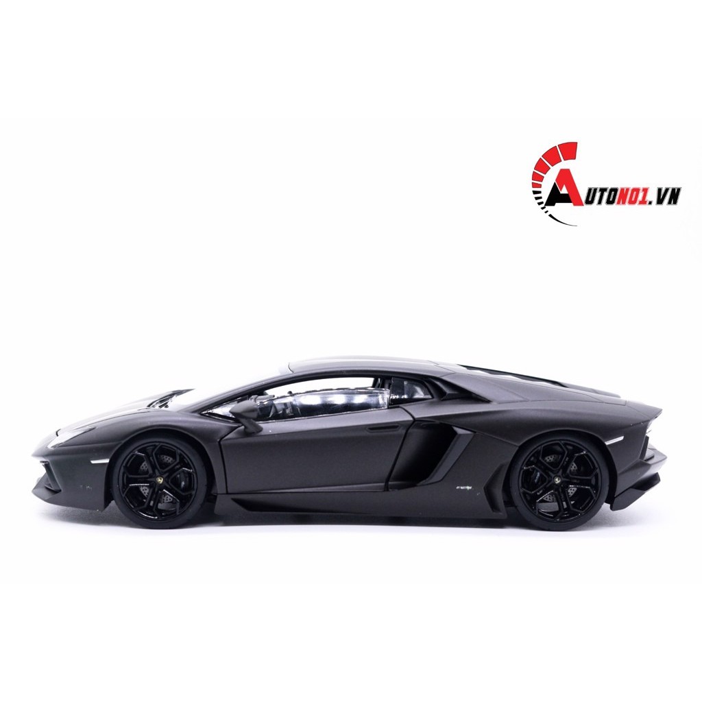 MÔ HÌNH XE LAMBORGHINI AVENTADOR LP700-4 MATTBLACK 1:24 WELLY 4653