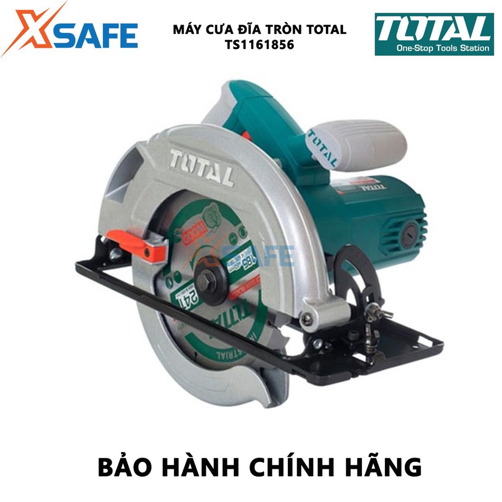 Máy cưa đĩa tròn TOTAL TS1161856 công suất 1600W, tốc độ không tải 5000 rpm, đường kính lưỡi cưa 185mm - chính hãng