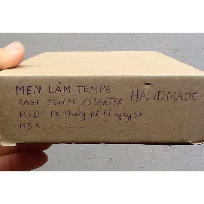 Men làm tempeh 50g (sd cho 22kg tempe = 15kg đậu khô)