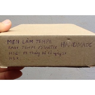 Men làm tempeh 50g (sd cho 22kg tempe = 15kg đậu khô)