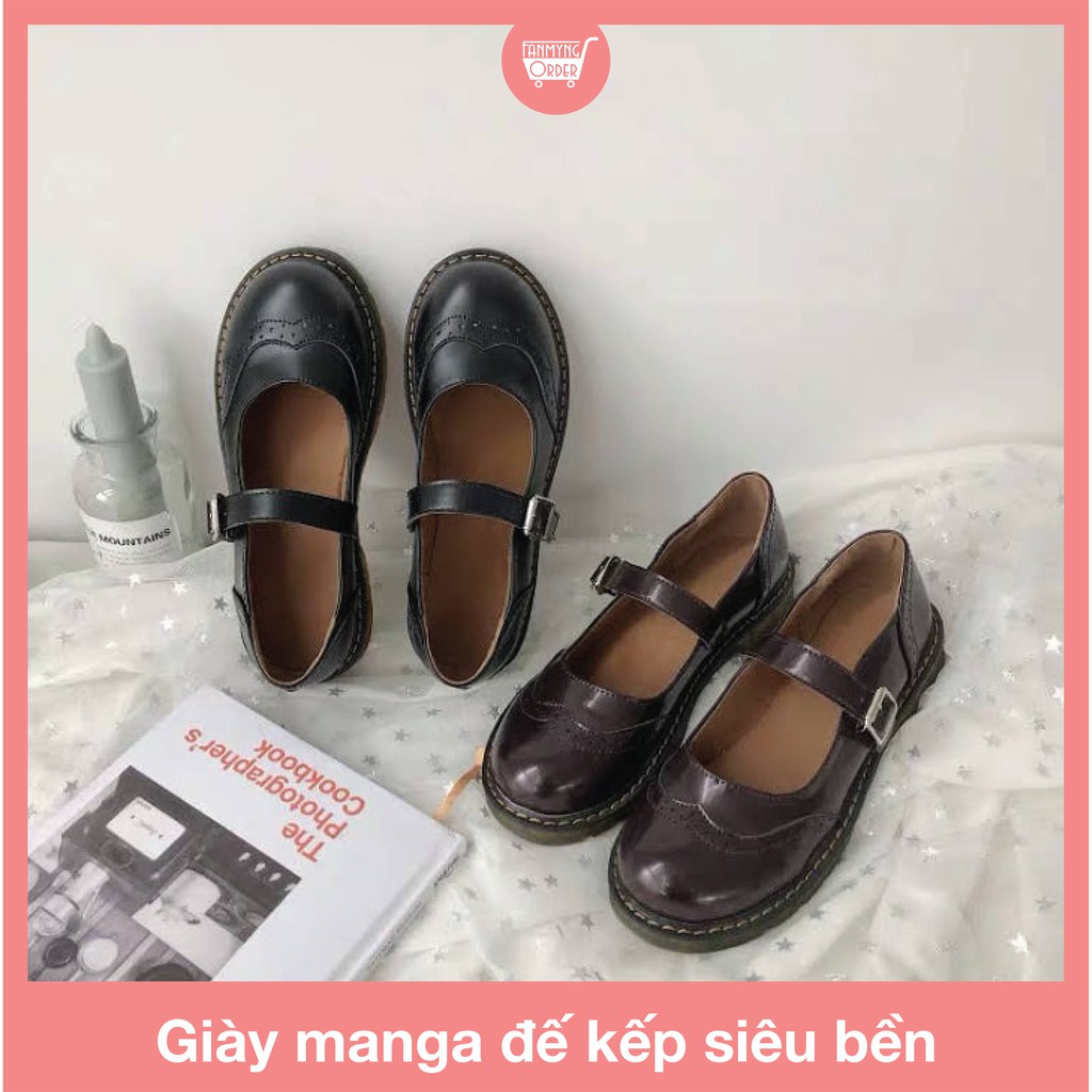 Giày quai ngang Mary Jane đế kếp siêu bền.