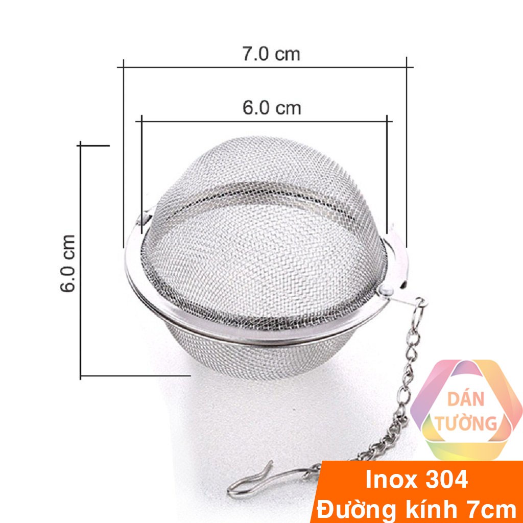 Lọc gia vị inox BÓNG 7cm hầm canh thảo dược, pha trà tiện lợi _BX