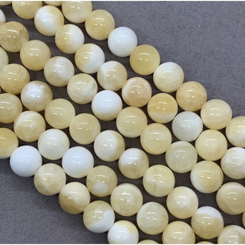 Chuỗi Hạt Đá 6/8/10mm Màu Trắng Tự Nhiên Dùng Làm Trang Sức