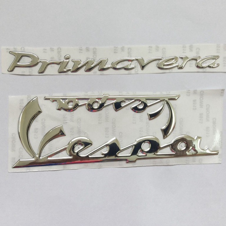 Bộ tem nổi Vespa Primavera dán xe.