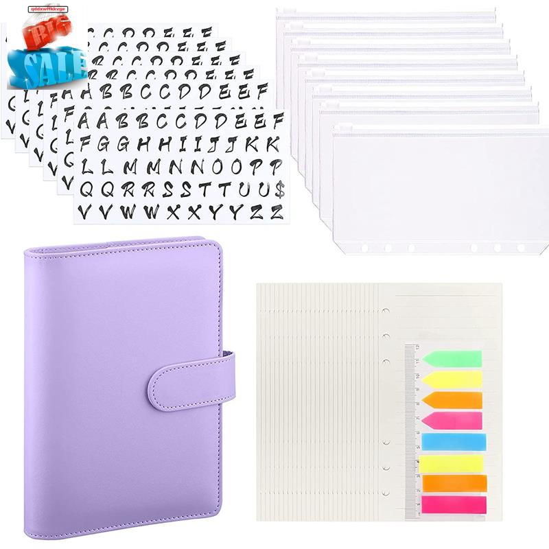 Bộ sổ tay bìa khổ A6 dùng lập kế hoạch/ ghi chú ngân sách/ đựng tiền giấy/ thư/ tiền tiết kiệm