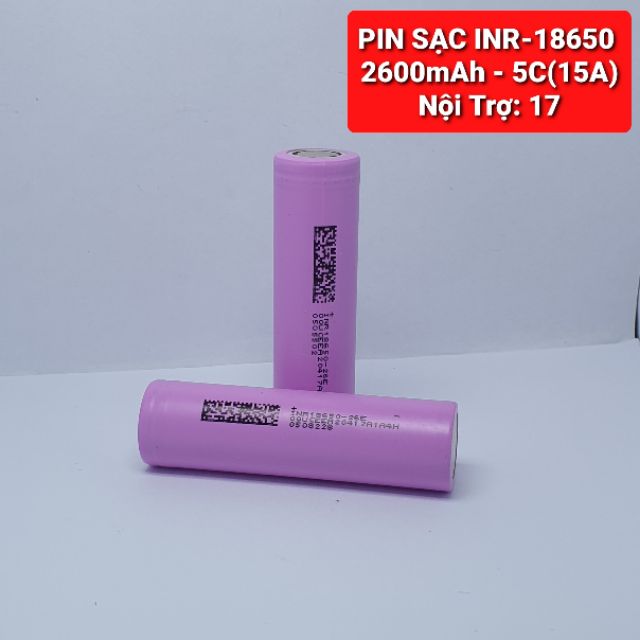 MỚI 100% CELL PIN GZNS 18650 - 2600mah XẢ 20A DÙNG CHO MÁY KHOAN