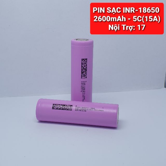 MỚI 100% CELL PIN GZNS 18650 - 2600mah XẢ 20A DÙNG CHO MÁY KHOAN