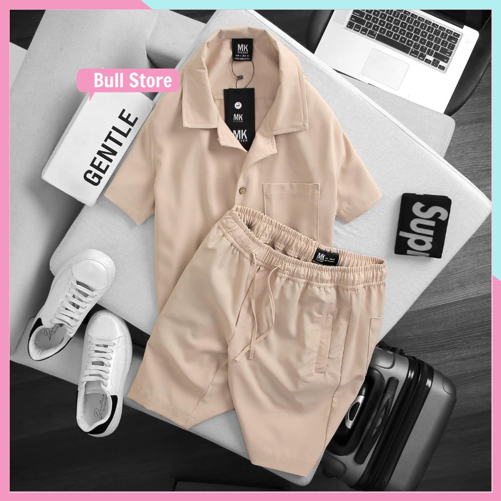 [Áo + quần] Bộ đồ Nam mặc nhà set quần áo mùa hè chất đũi phong cách trẻ trung nam tính đủ 7 màu hàng xưởng | BigBuy360 - bigbuy360.vn