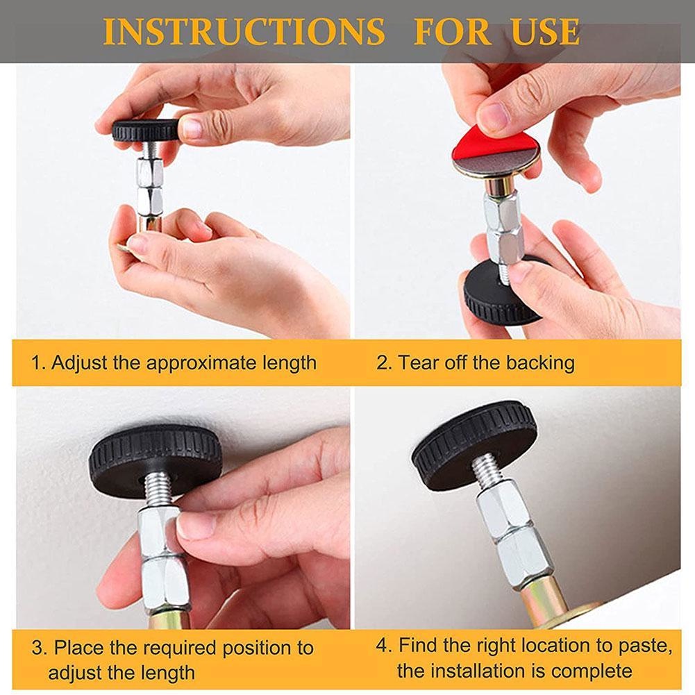 1PC Có Thể Điều Chỉnh Chủ Đề Khung Giường Tự Dính Đồ Nội Thất Chống Rung Hỗ Trợ Kính Thiên Văn Ổn Định Đầu Giường Stopper Dowel