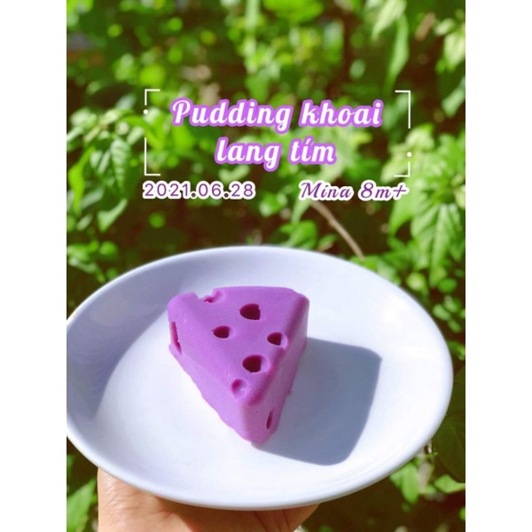 Khuôn silicon hình phô mai tam giác làm thạch, pudding, panna cotta, bánh cho bé ăn