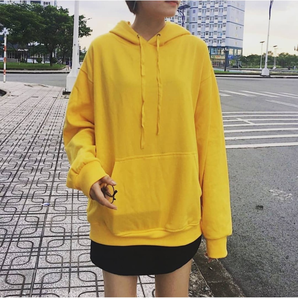 Áo Hoodie Trơn Màu Vàng - Hoodie Yellow Basic