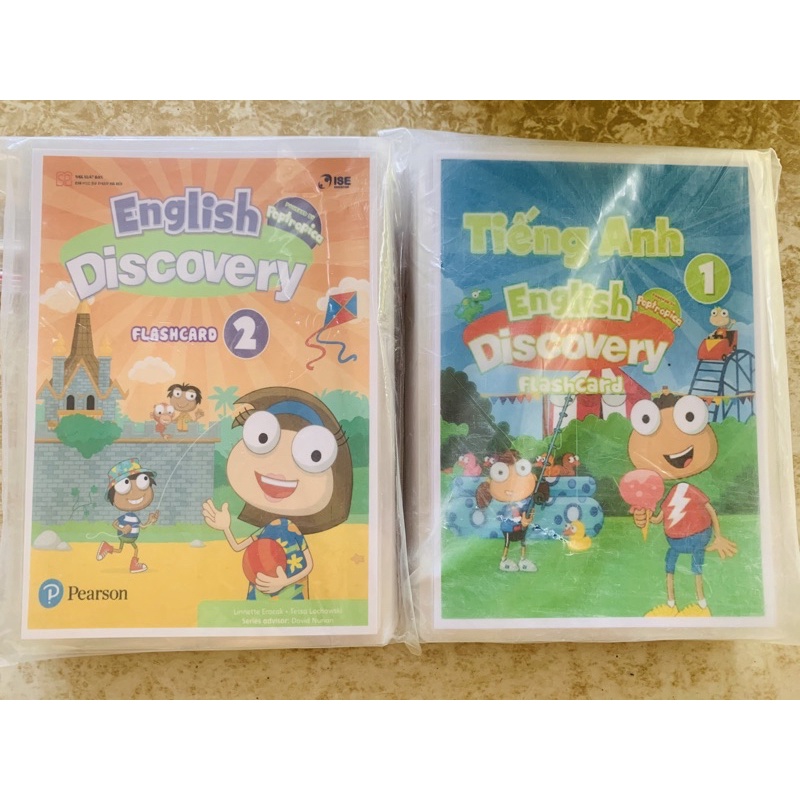 Bộ thẻ tiếng Anh English discovery 2 khổ A5 ép plastic
